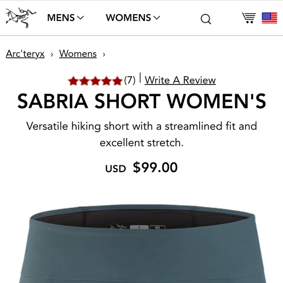 Arc'teryx Sabrina women shorts nwt size 0 - Picture 3 of 6